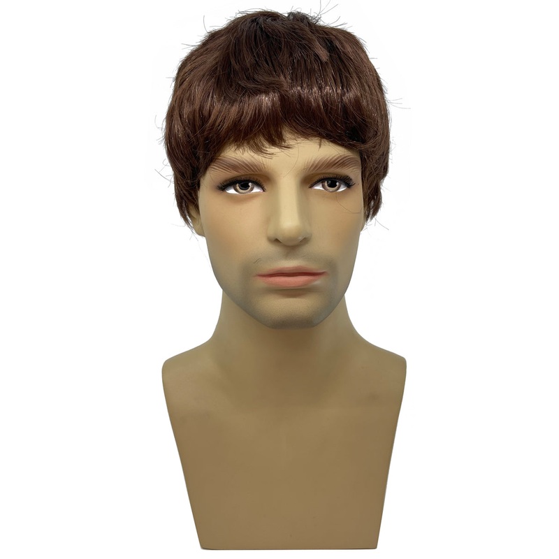Short Brown Mens Costume Wig