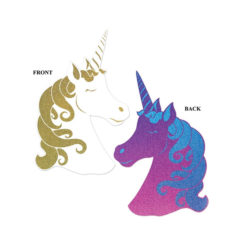 Unicorn Glitter Cut Out Party Decoration