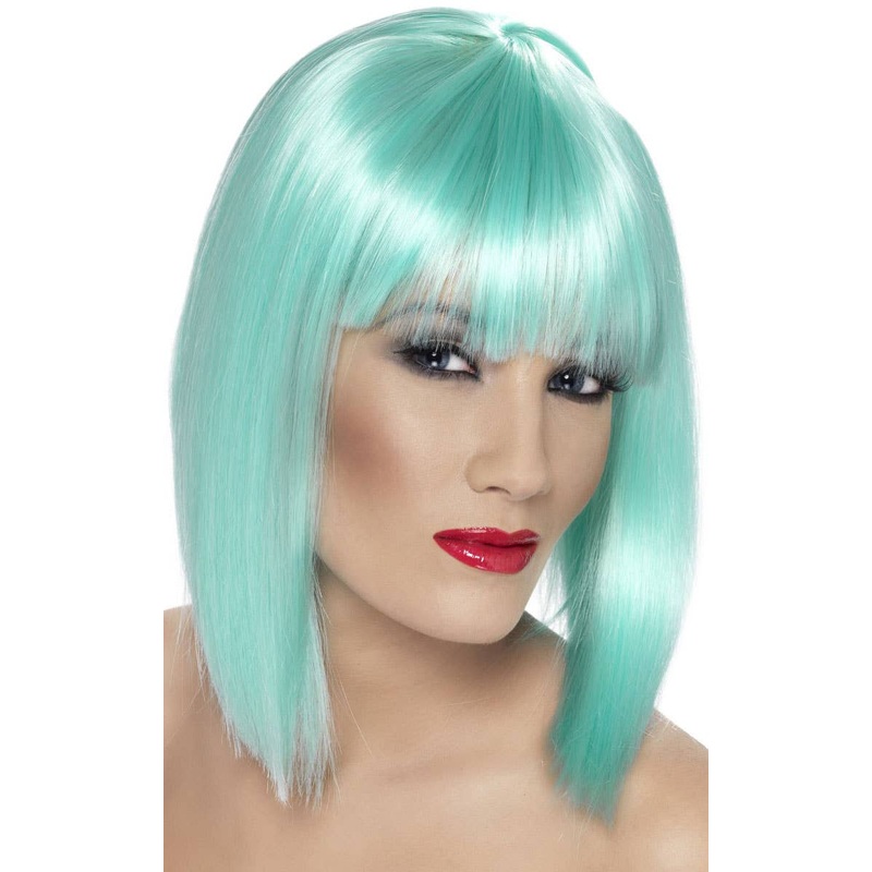 Glam Short Aqua Costume Wig