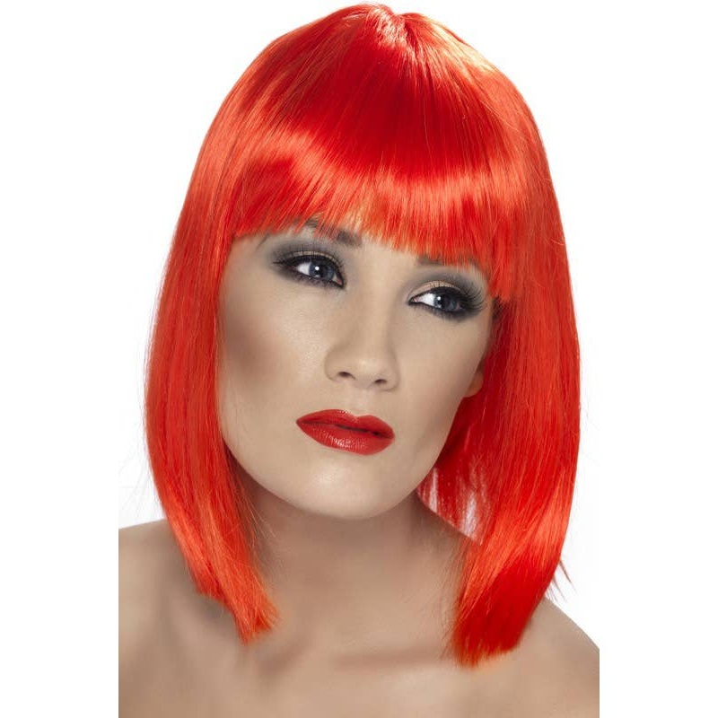 Glam Short Red Costume Wig