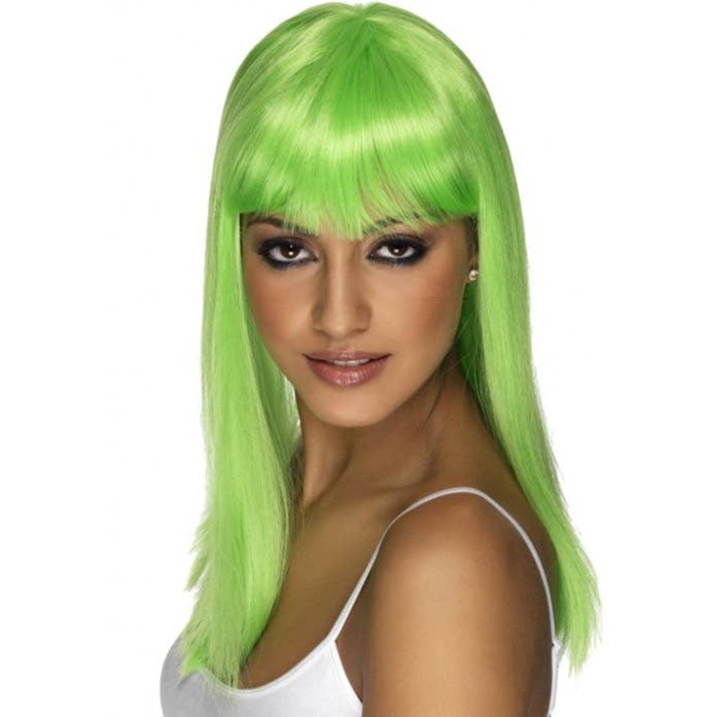 Glamourama Neon Green Glamour Wig