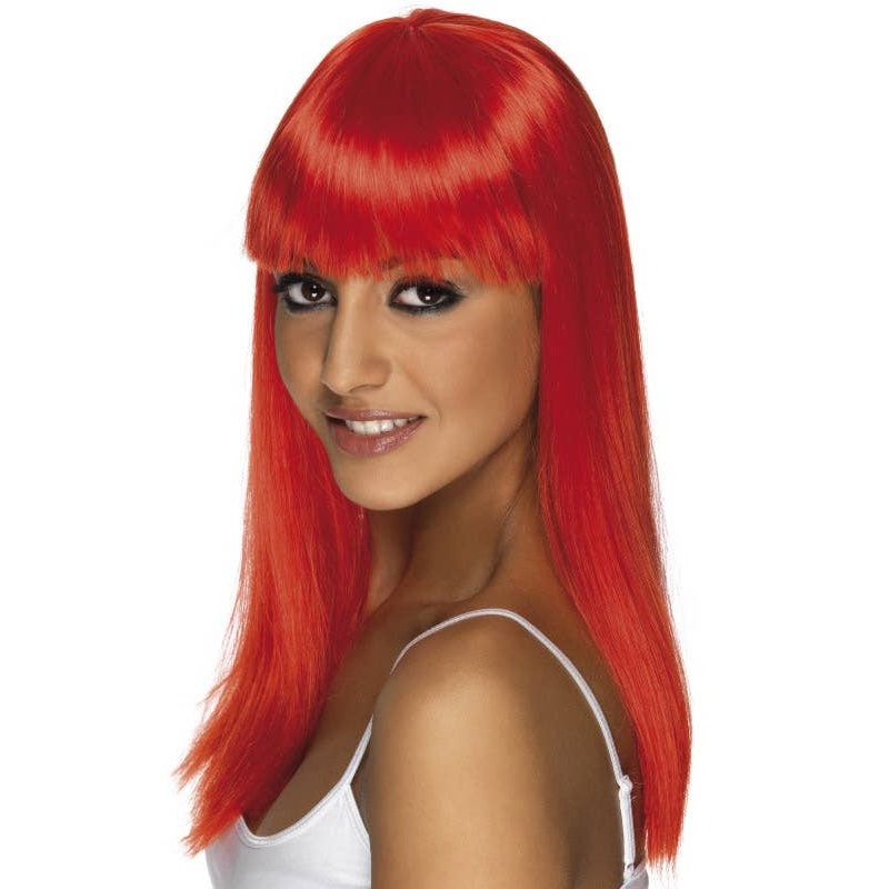 Glamourama Red Glamour Costume Wig
