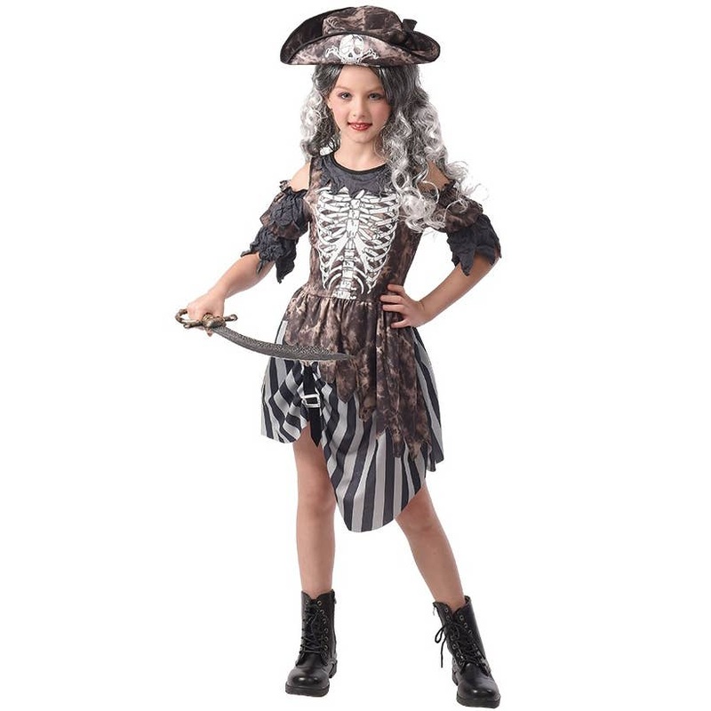 Zombie Pirate Girls Halloween Costume Large
