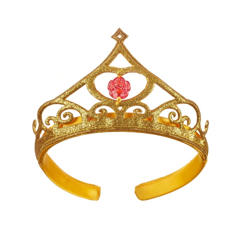 Beauty and the Beast Belle Girls Gold Glitter Costume Tiara