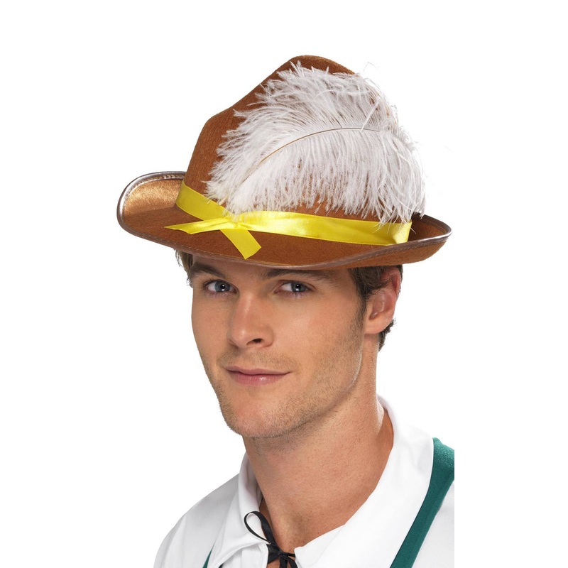 German Bavarian Adults Brown Oktoberfest Costume Hat