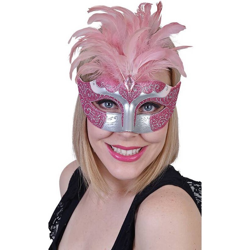 Gabrielle Womens Pink Masquerade Mask