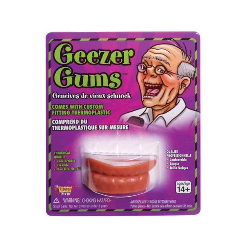 Geezer Gums Fake Toothless Mouth Dentures Costume Accessory