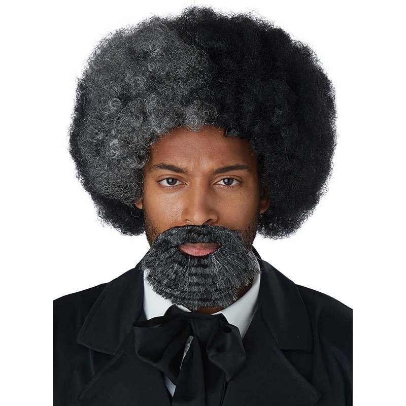 Frederick Douglass Mens Costume Wig with Goatee