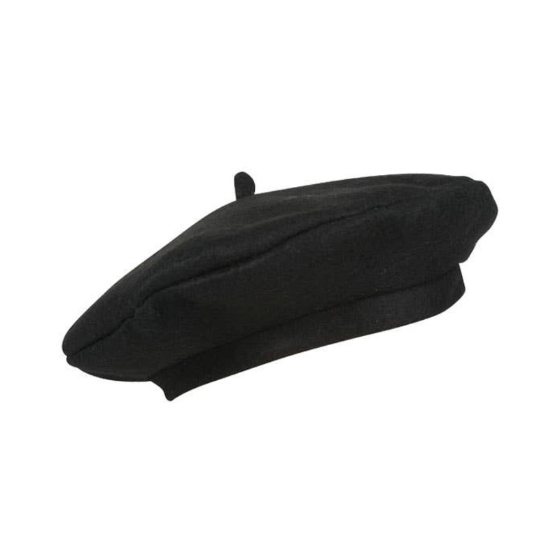French Beret Black Costume Hat