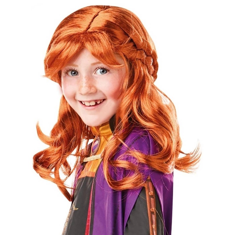 Frozen 2 Auburn Red Girls Anna Costume Wig