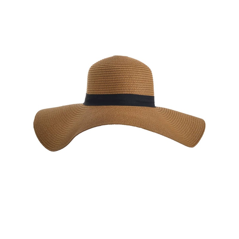 Dark Tan Wide Brimmed Floppy 1970s Costume Hat
