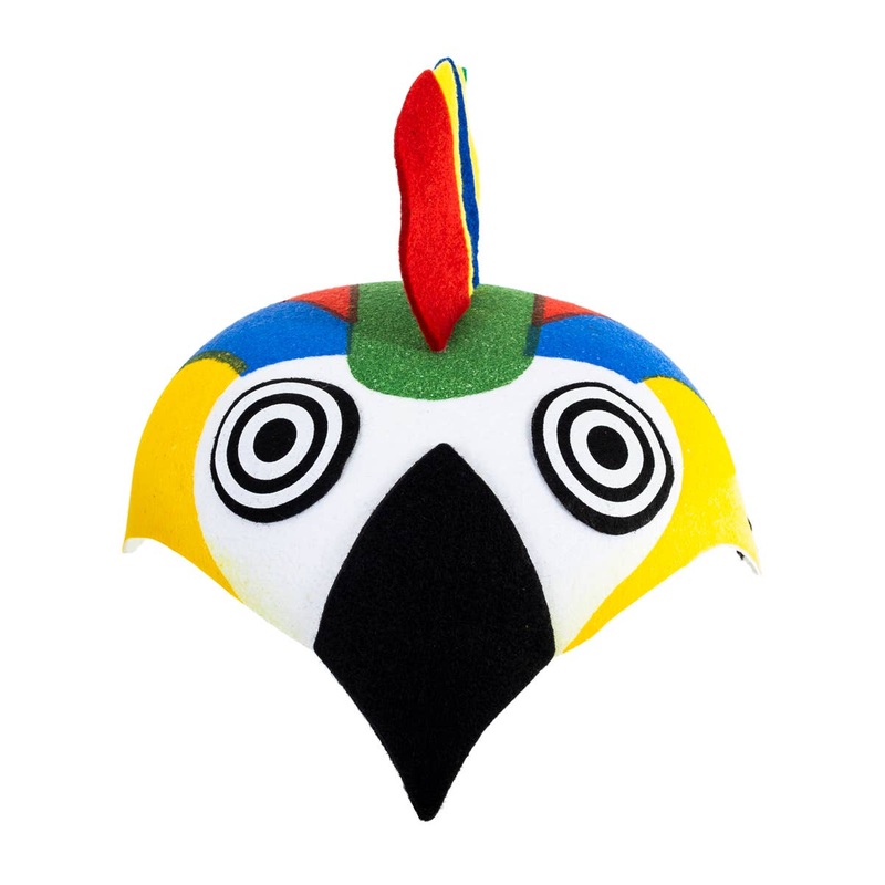 Colourful Novelty Felt Parrot Costume Hat