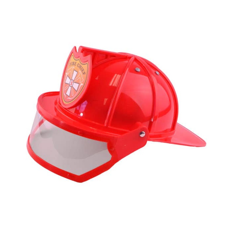 Fire Chief Red Costume Helmet with Visor