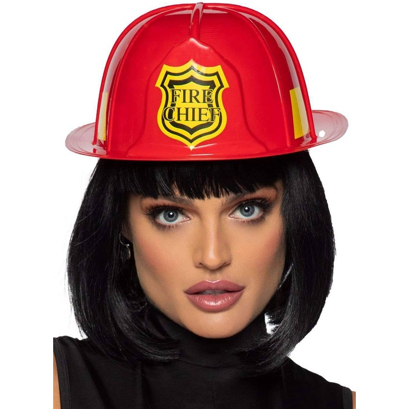 Fireman Adults Deluxe Red Costume Hat