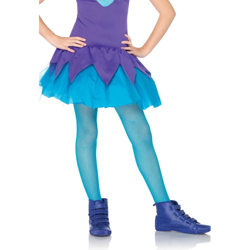 Fishnet Girls Blue Costume Stockings Large