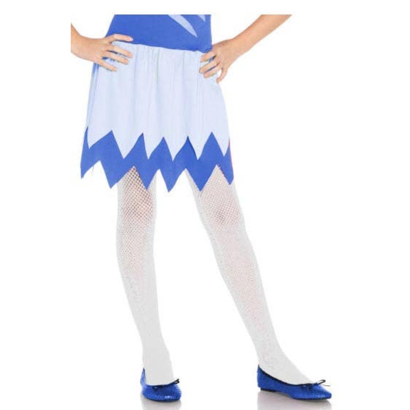 Fishnet Girls White Costume Stockings Medium