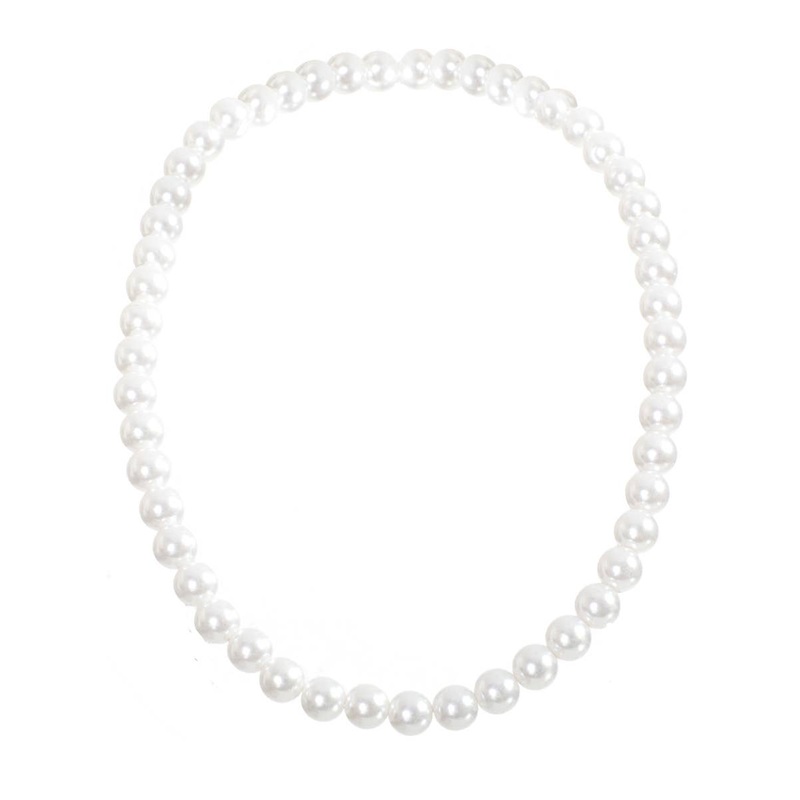 1920s White Faux Pearl Costume Necklace