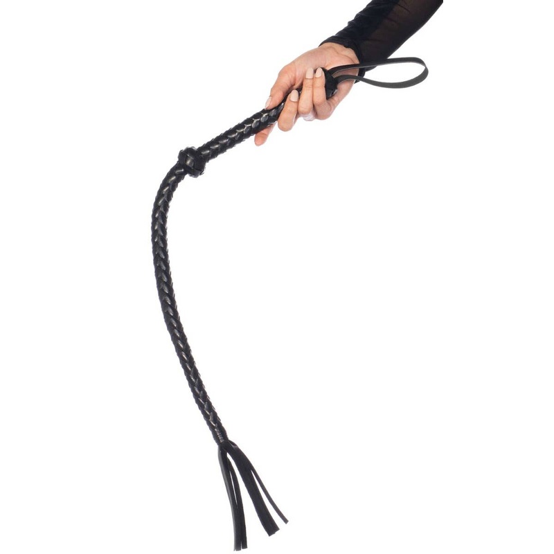 Braided Faux Leather Mini Whip Costume Accessory
