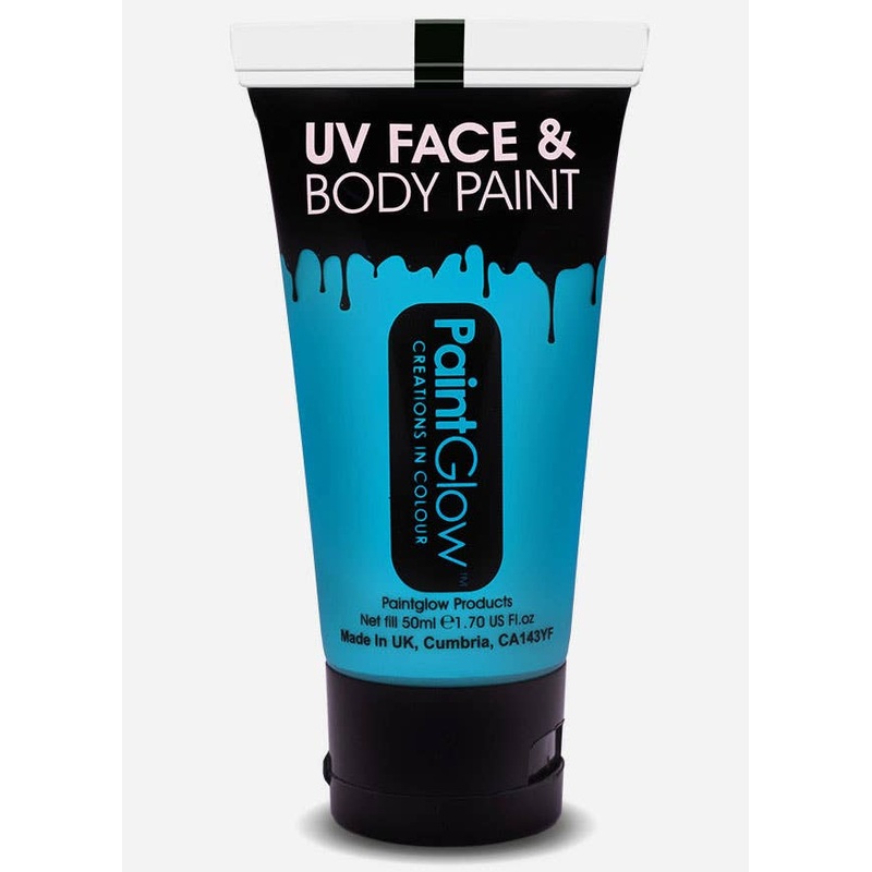 Face and Body Neon Blue UV Reactive Cream Makeup – 50ml