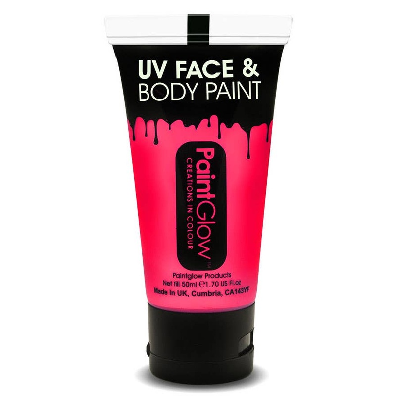 Face and Body Neon Pink UV Reactive Cream Makeup – 50ml