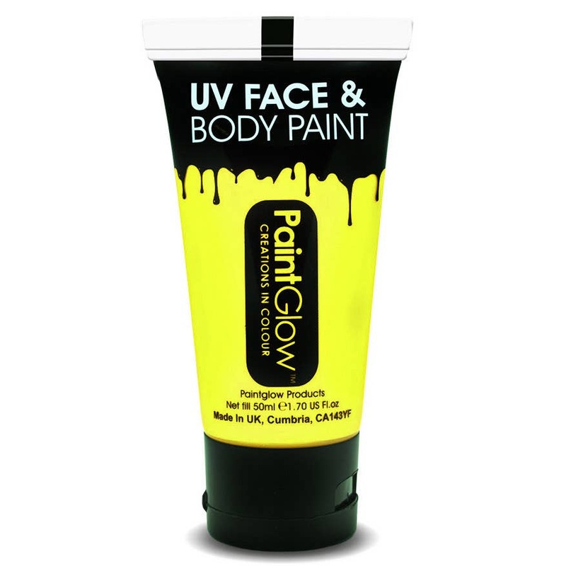 Face and Body Neon Yellow UV Reactive Cream Makeup – 50ml