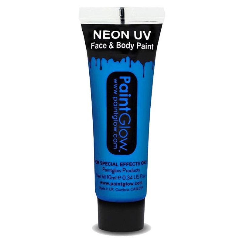 Face and Body UV Reactive Cream Makeup – Neon Blue