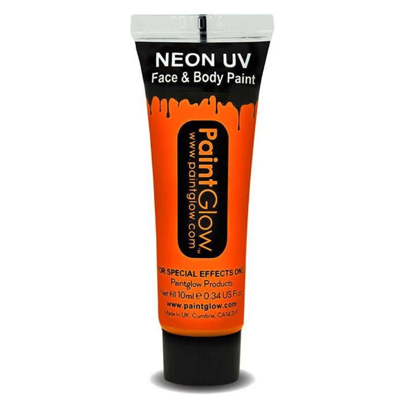 Face and Body UV Reactive Cream Makeup – Neon Orange