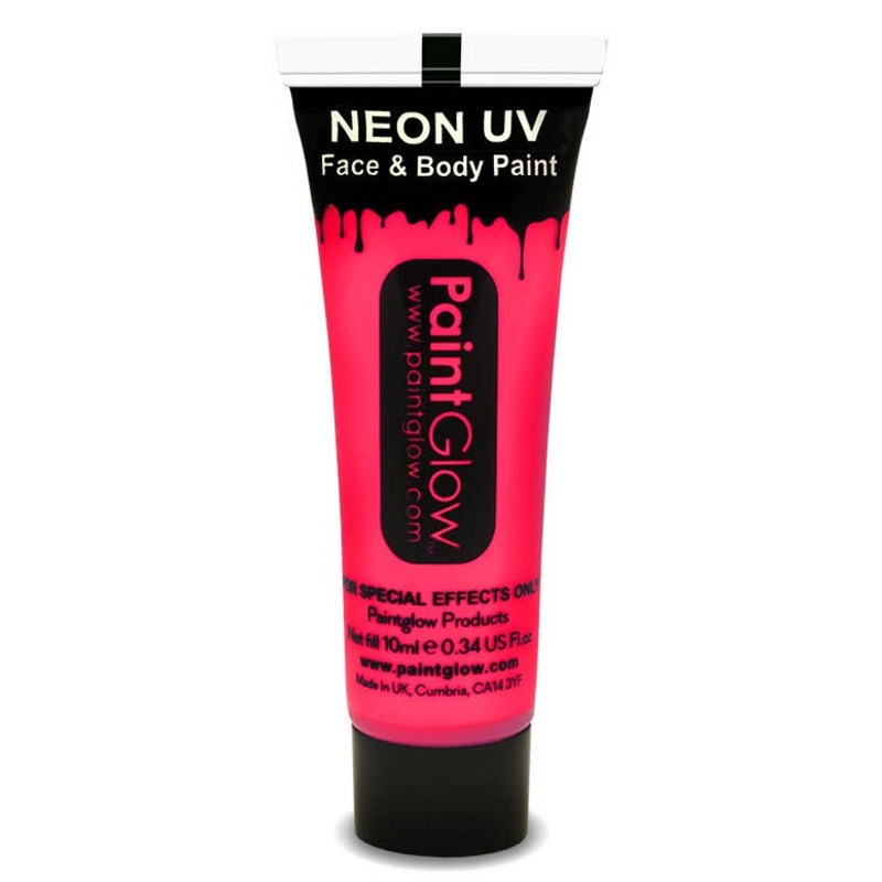 Face and Body UV Reactive Cream Makeup – Neon Pink