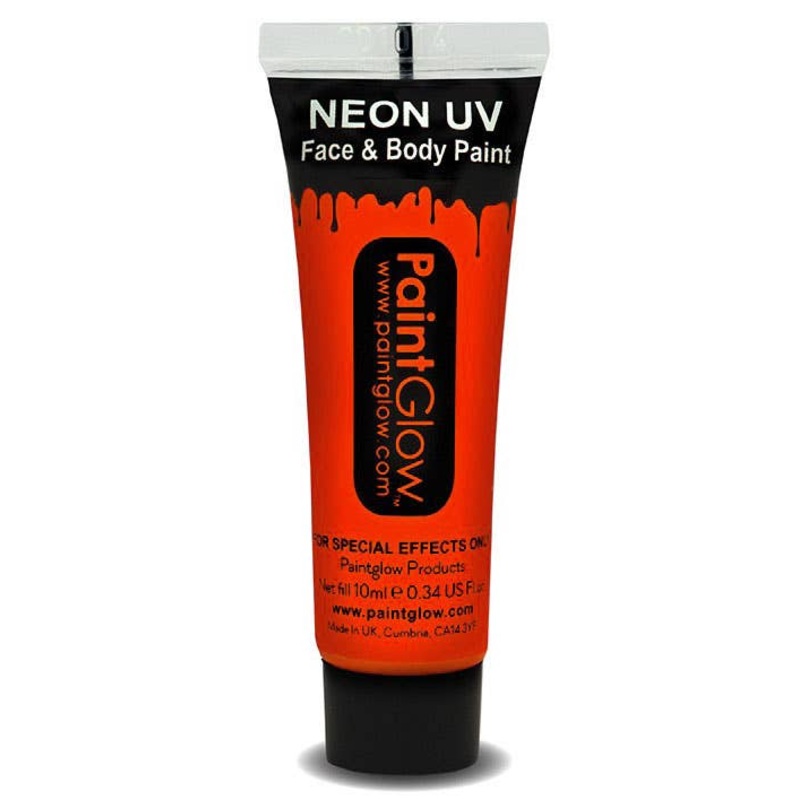 Face and Body UV Reactive Cream Makeup – Neon Red