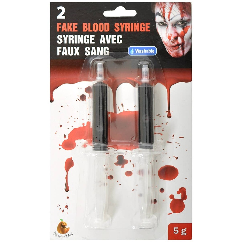 Fake Blood Syringe 2 Pack Special FX Makeup