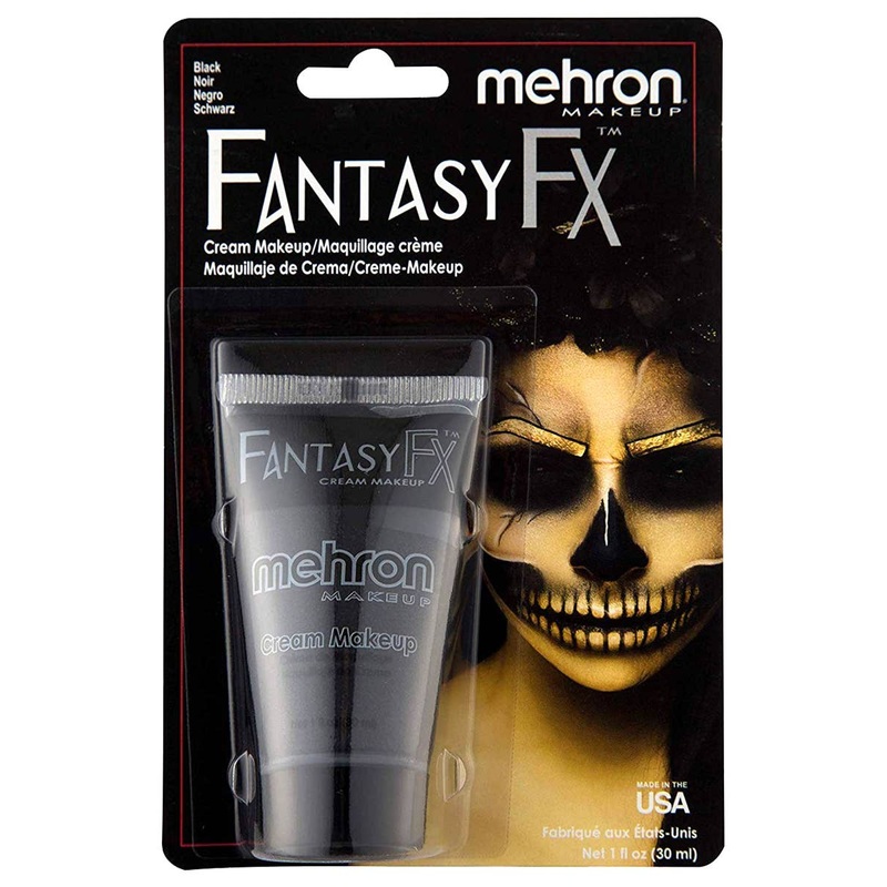 Mehron Fantasy FX Classic Black Cream Costume Makeup