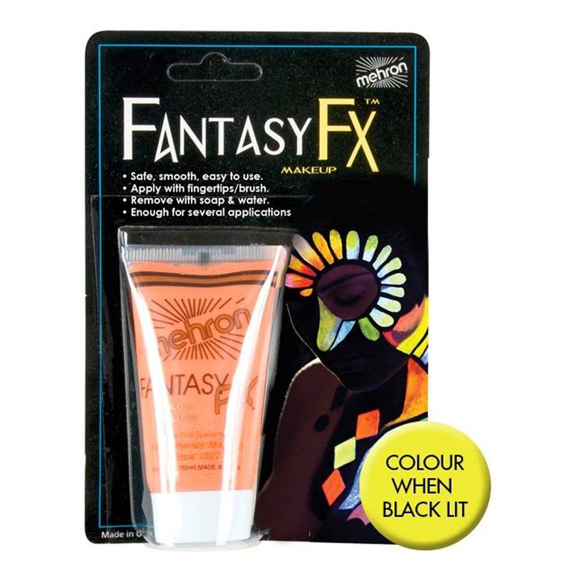 Mehron Fantasy FX Fluro Orange Black Light Makeup