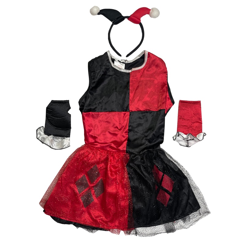 Classic Harley Quinn Girls Costume  Size 6-8