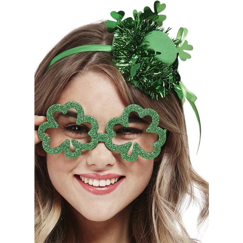 Glittery Green St Patricks Day Mini Top Hat