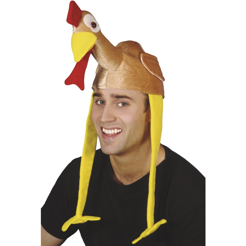 Plush Novelty Turkey Costume Hat
