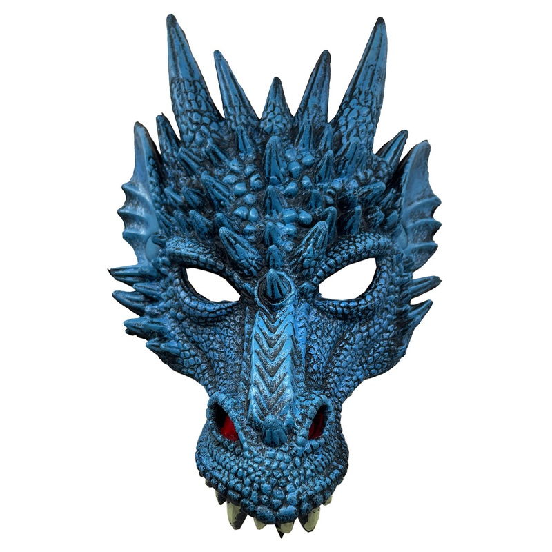 Blue Soft Foam Kids Dragon Mask