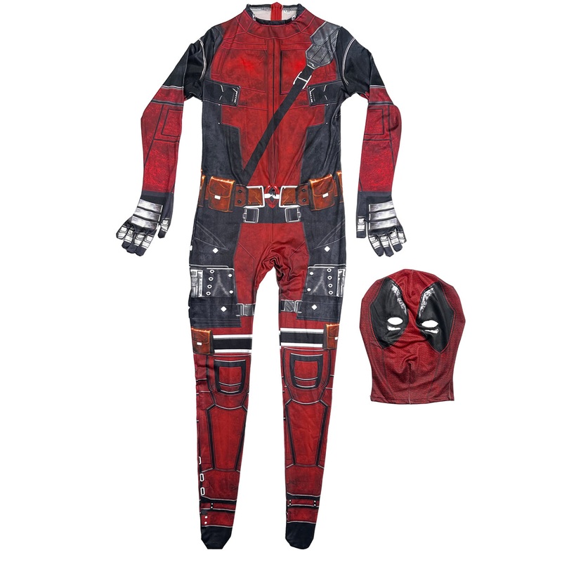 Deadpool Superhero Boys Costume With Mask  Size M