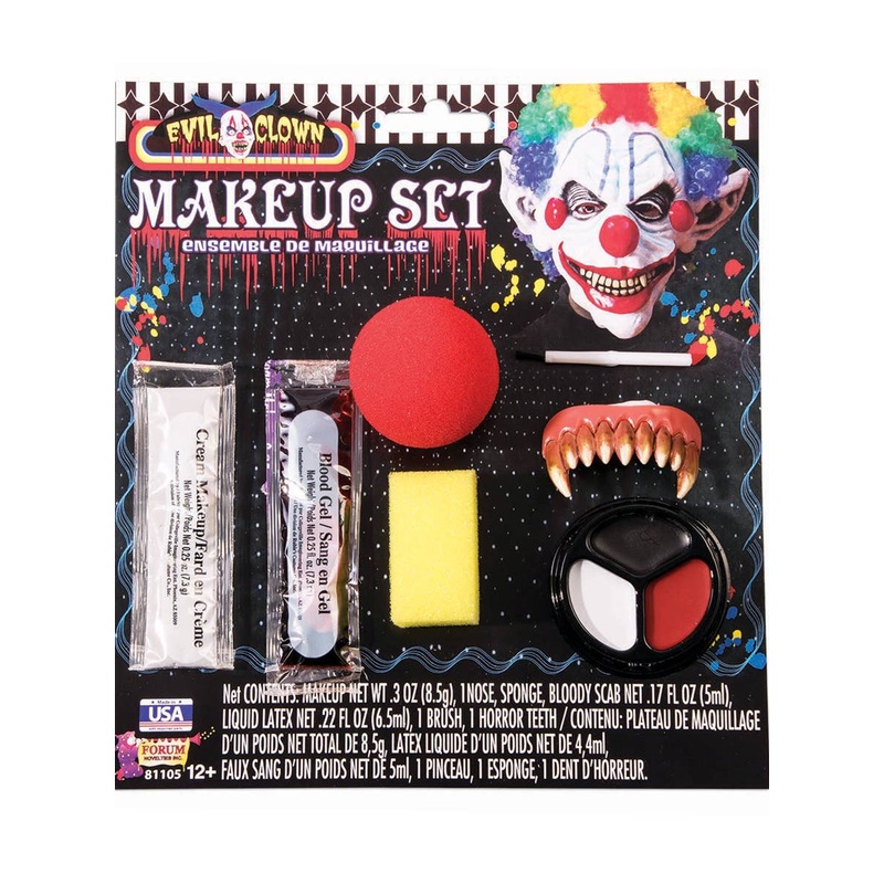 Evil Clown Halloween Makeup Kit
