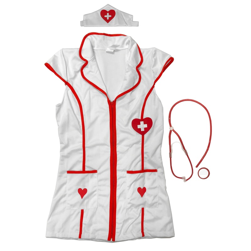 Short Sexy Nurse Womens Costume – Size Large