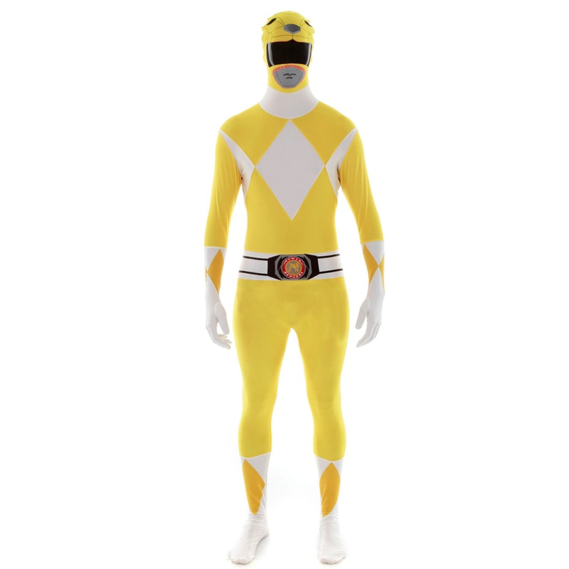 Yellow Power Ranger Morphsuit Mens Costume Medium