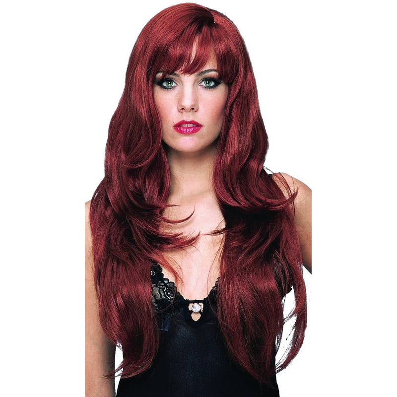 Dreamgirl Deluxe Womens Long Natural Red Costume Wig