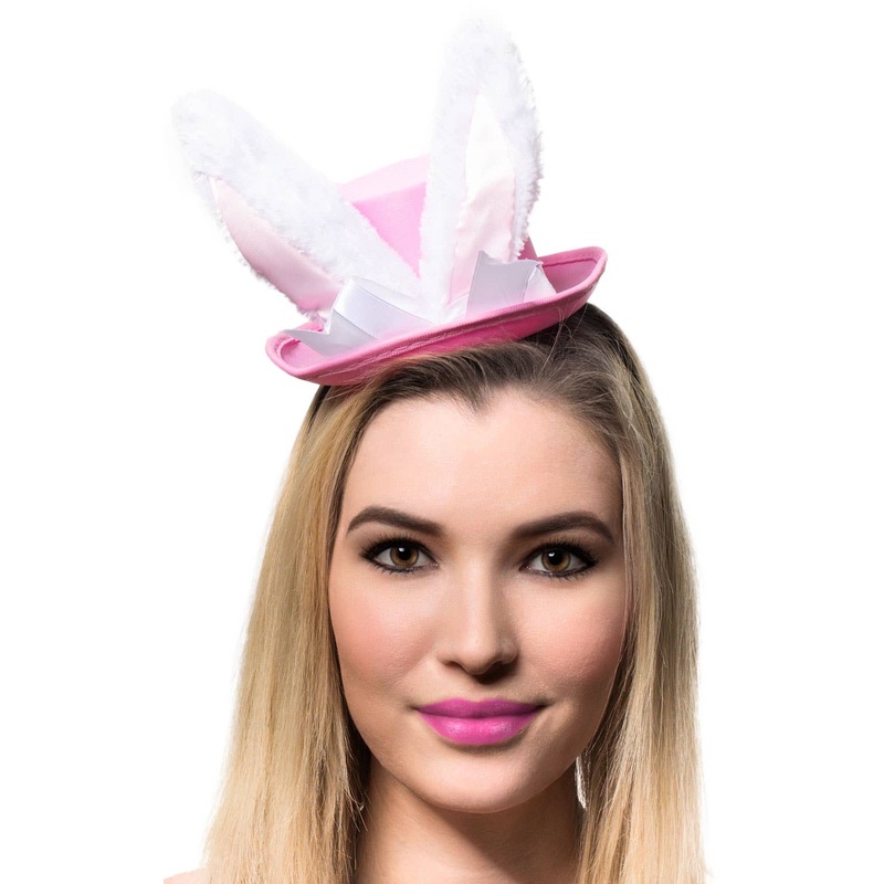 Easter Bunny Cute Pink Mini Top Hat