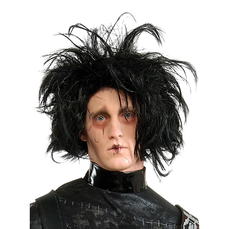 Edward Scissorhands Mens Black Costume Wig