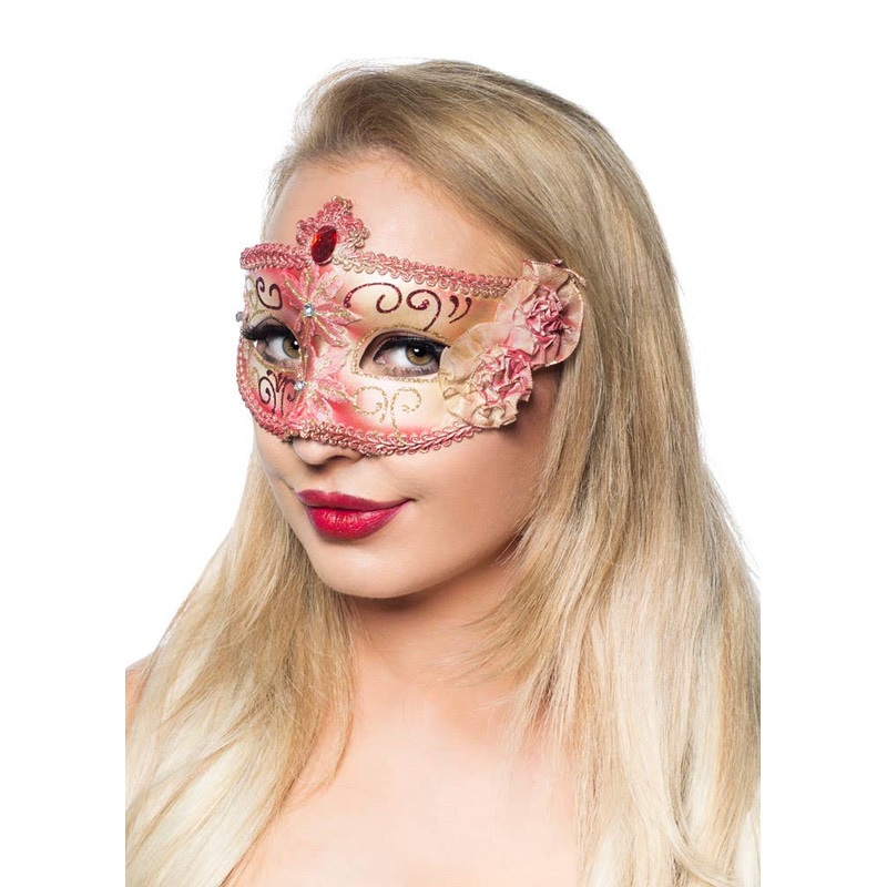 Edwardian Red Adults Masquerade Mask
