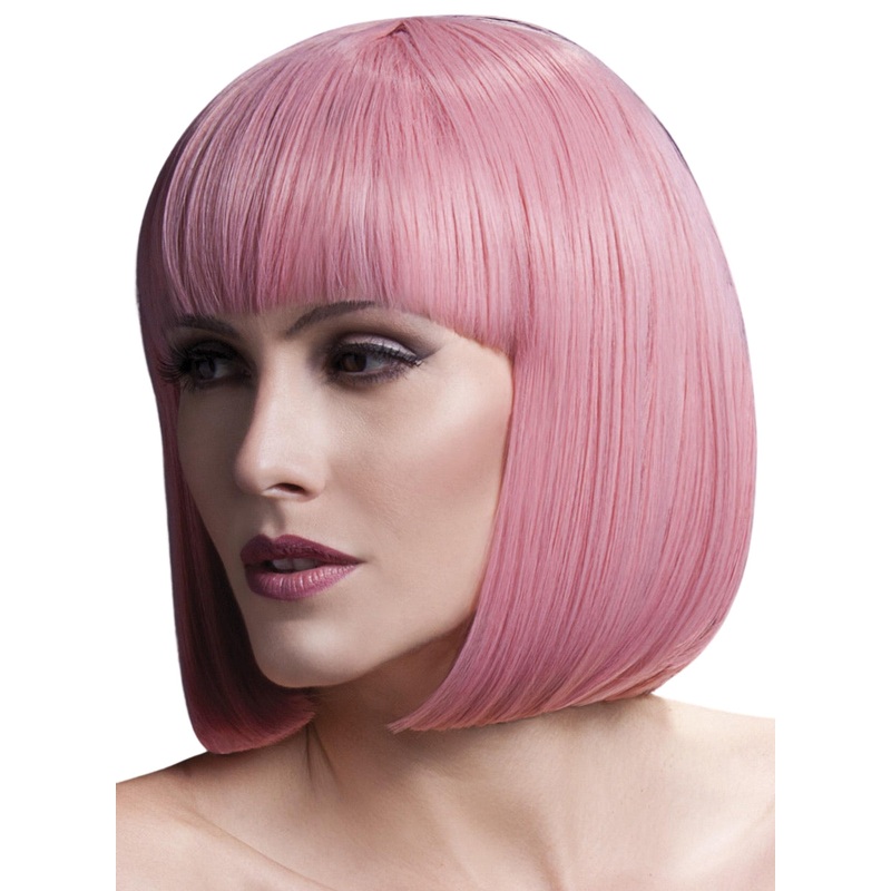 Elise Deluxe Heat Resistant Pale Pink Womens Bob Wig