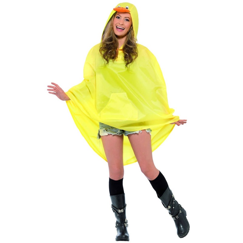 Yellow Duck Womens Party Poncho Costume One Size