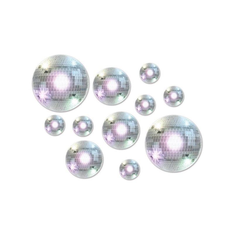 70s Disco Ball Cut Outs Party Decoration