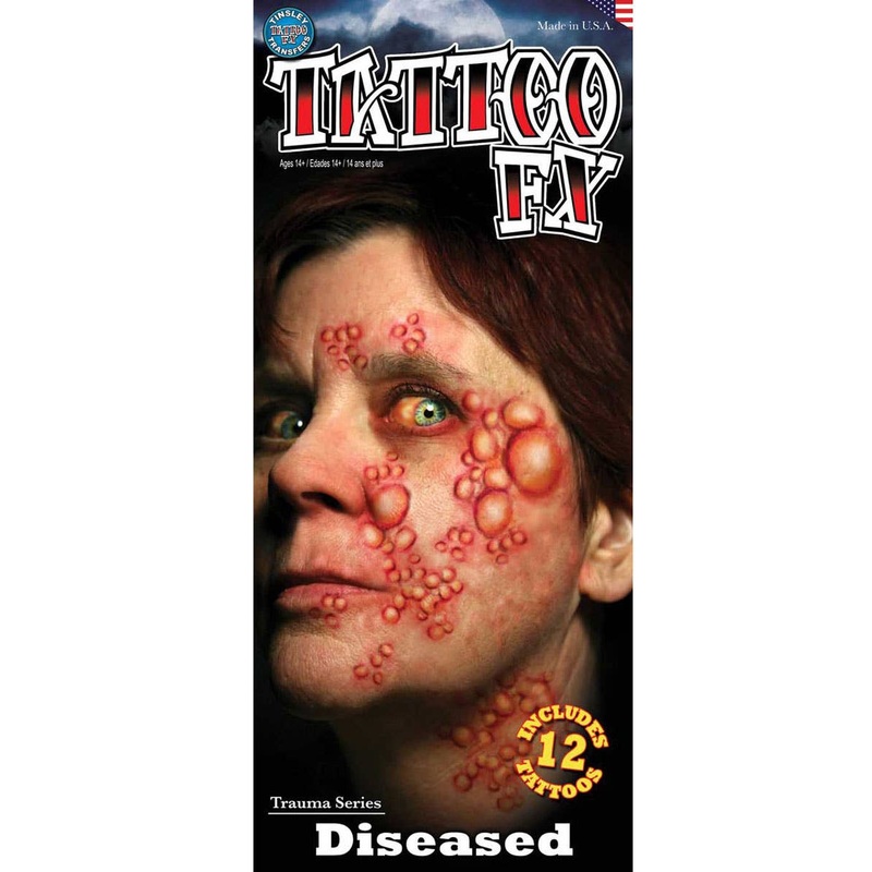 Diseased Warts Temporary Tattoo FX