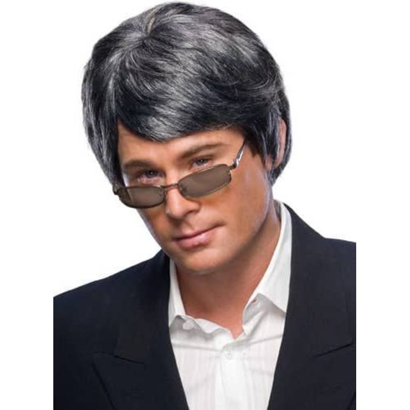 Distinguished Gentleman Mens Grey Costume Wig