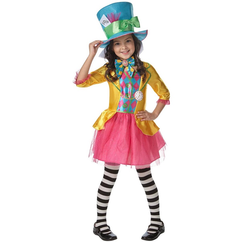 Wonderland Mad Hatter Girls Book Week Costume 3-5